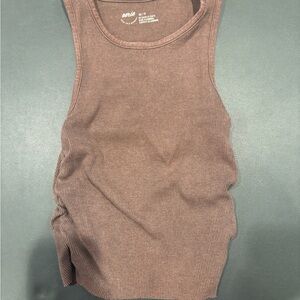 Aerie Ribbed Sleeveless Top in Cocoa